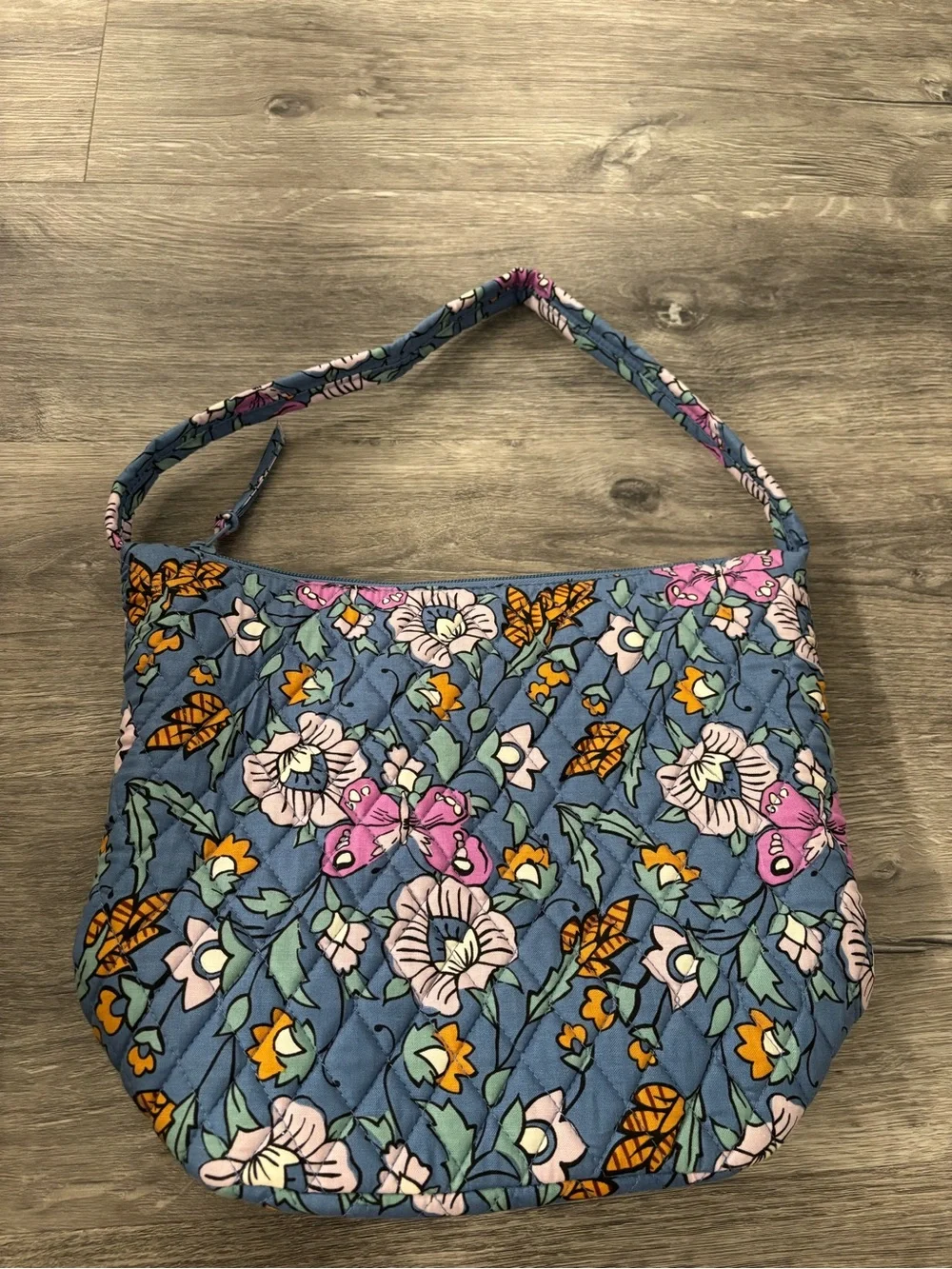 Vera bradley Quilted Floral Bucket Bag - Light Blue New